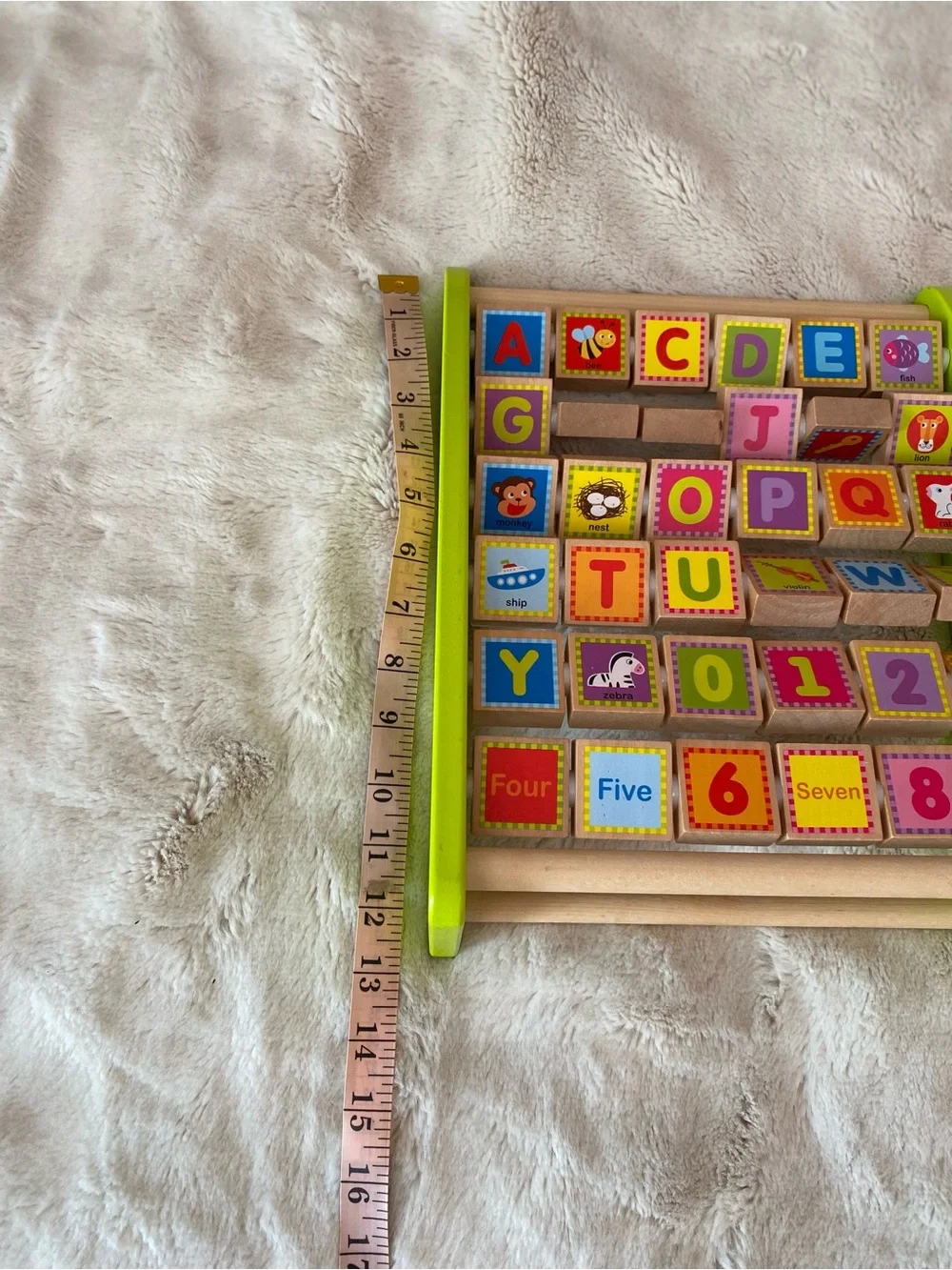 Fat Brain Toys Alpha-Abacus solid-wood learning toy